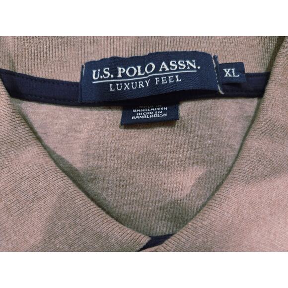 NWT 2(White & Brown) US Polo Assn. Men's Performance Pique  Polo Shirts - Picture 6 of 7